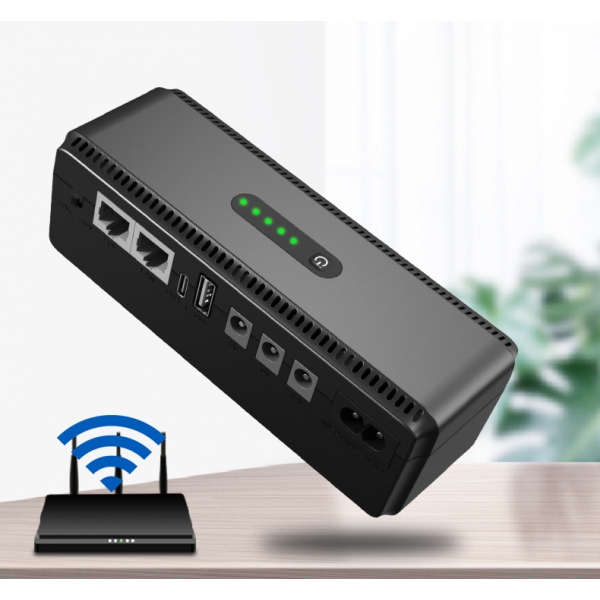 ДБЖ для WiFi маршрутизатора YEPO Smart DC-UPS New 2025 (10400mAh/DC/5-24V/POE)